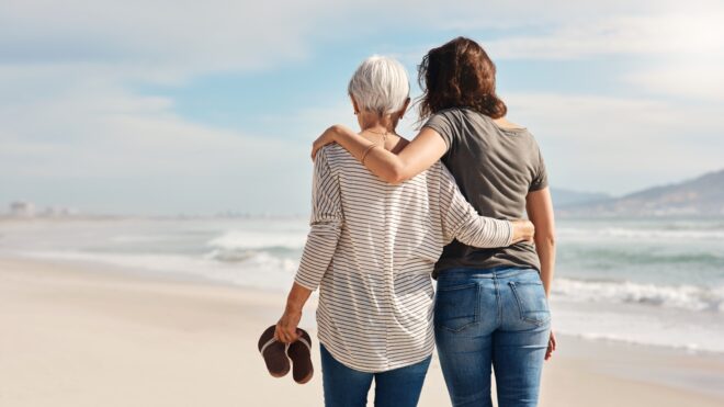 older woman and younger woman