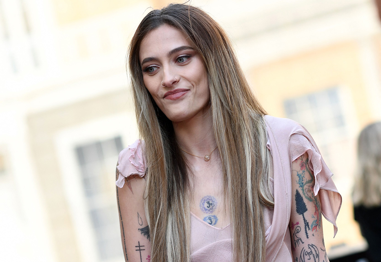 Paris Jackson arrives for the Charlize Theron Africa outreach project block party at the Universal Studios Backlot in Universal City, California, on May 20, 2023. (Valerie Macon/AFP via Getty Images/TNS)