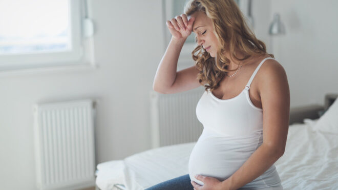 pregnant woman with symptoms