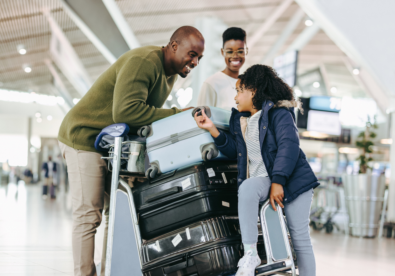 Family at the airport