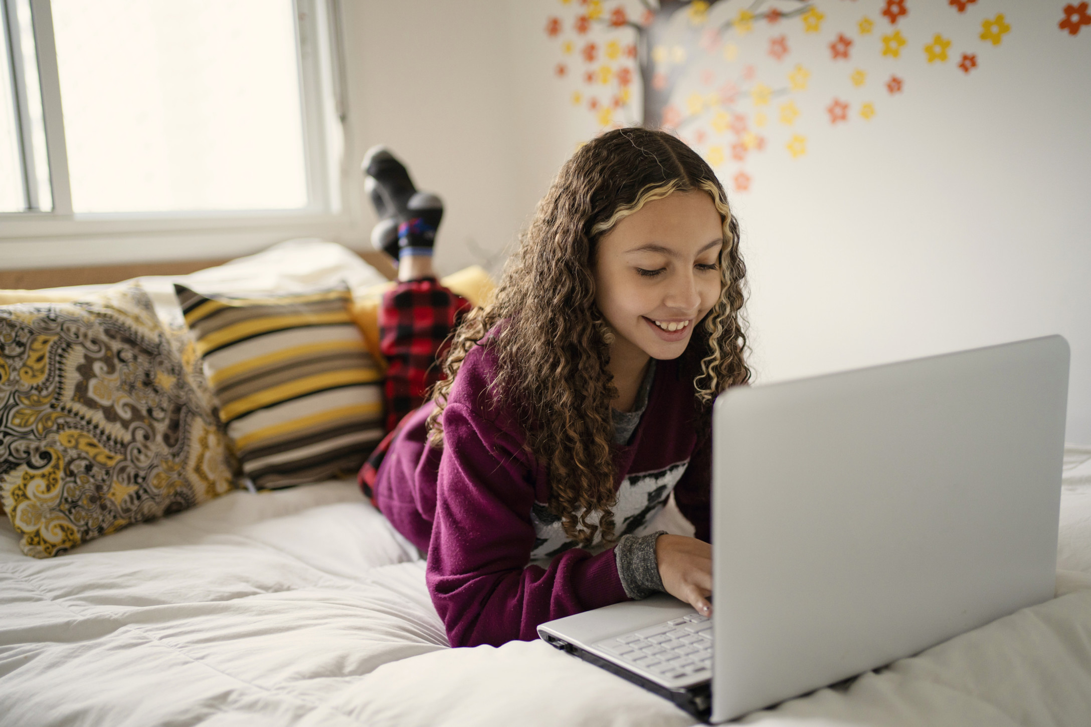 Girl on computer