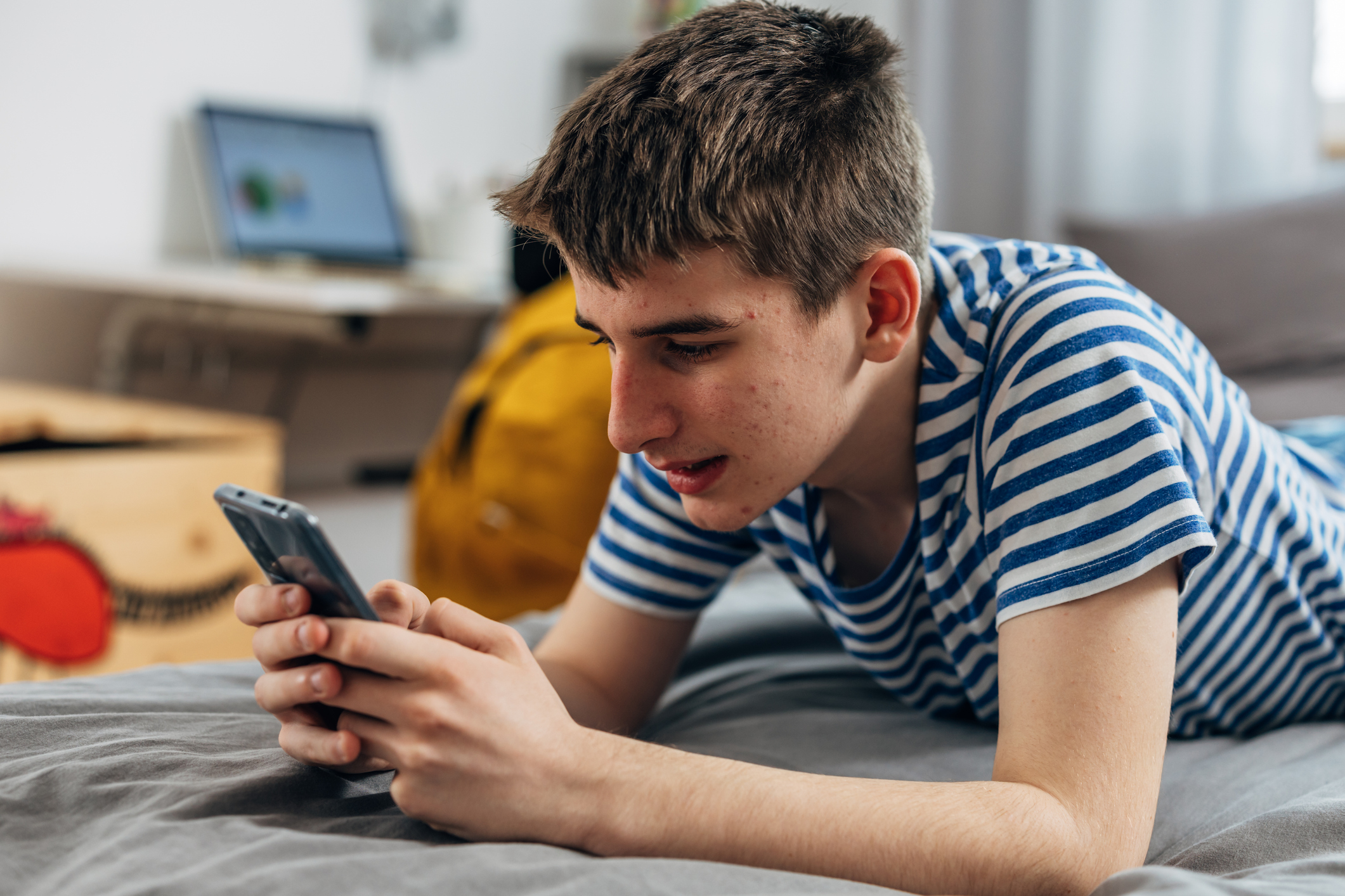 teenager boy at home