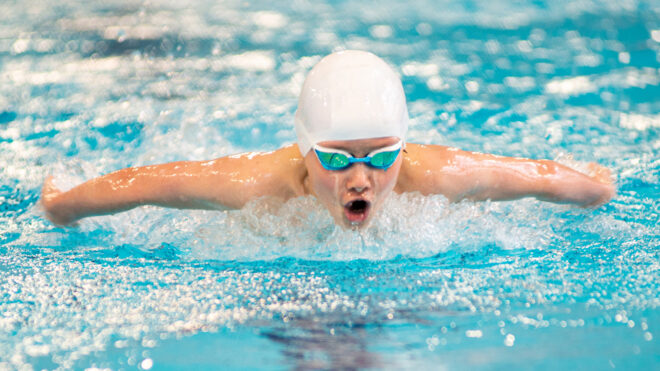 boy swimming