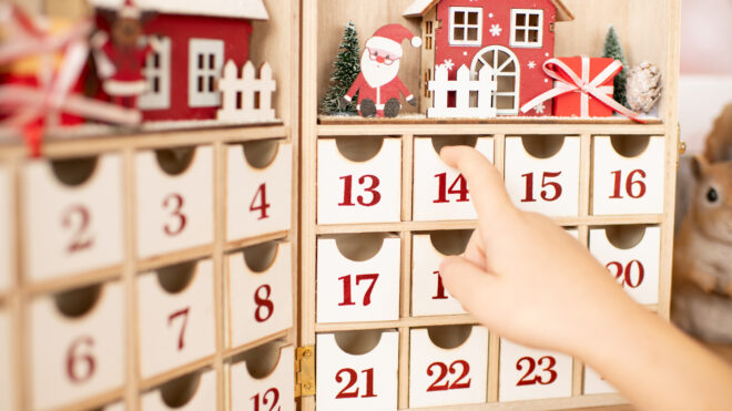 Wooden advent calendar