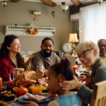 Family at Thanksgiving table